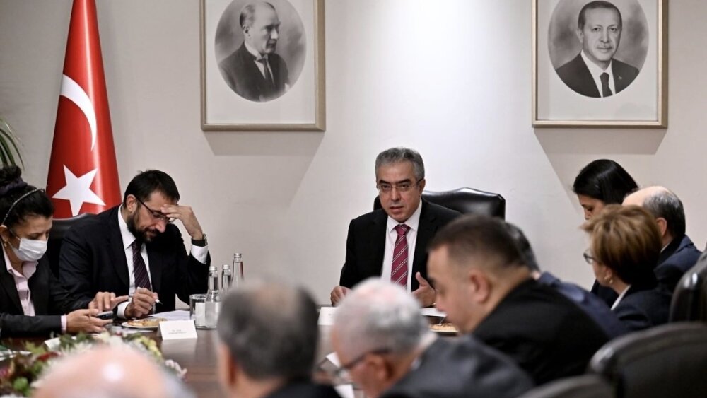 Mehmet Uçum chairing the Presidential Board for Judicial Policies in September 2023.