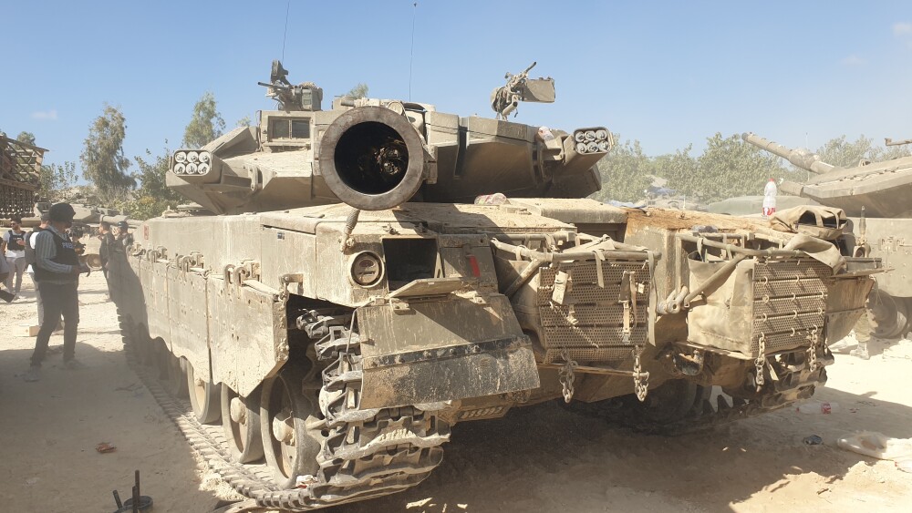 The internal strains currently apparent in Israel indicate that the contradictions that have been apparent from the outset in Israel’s war aims are now becoming increasingly irreconcilable. An Israel Defense Force Merkava tank.