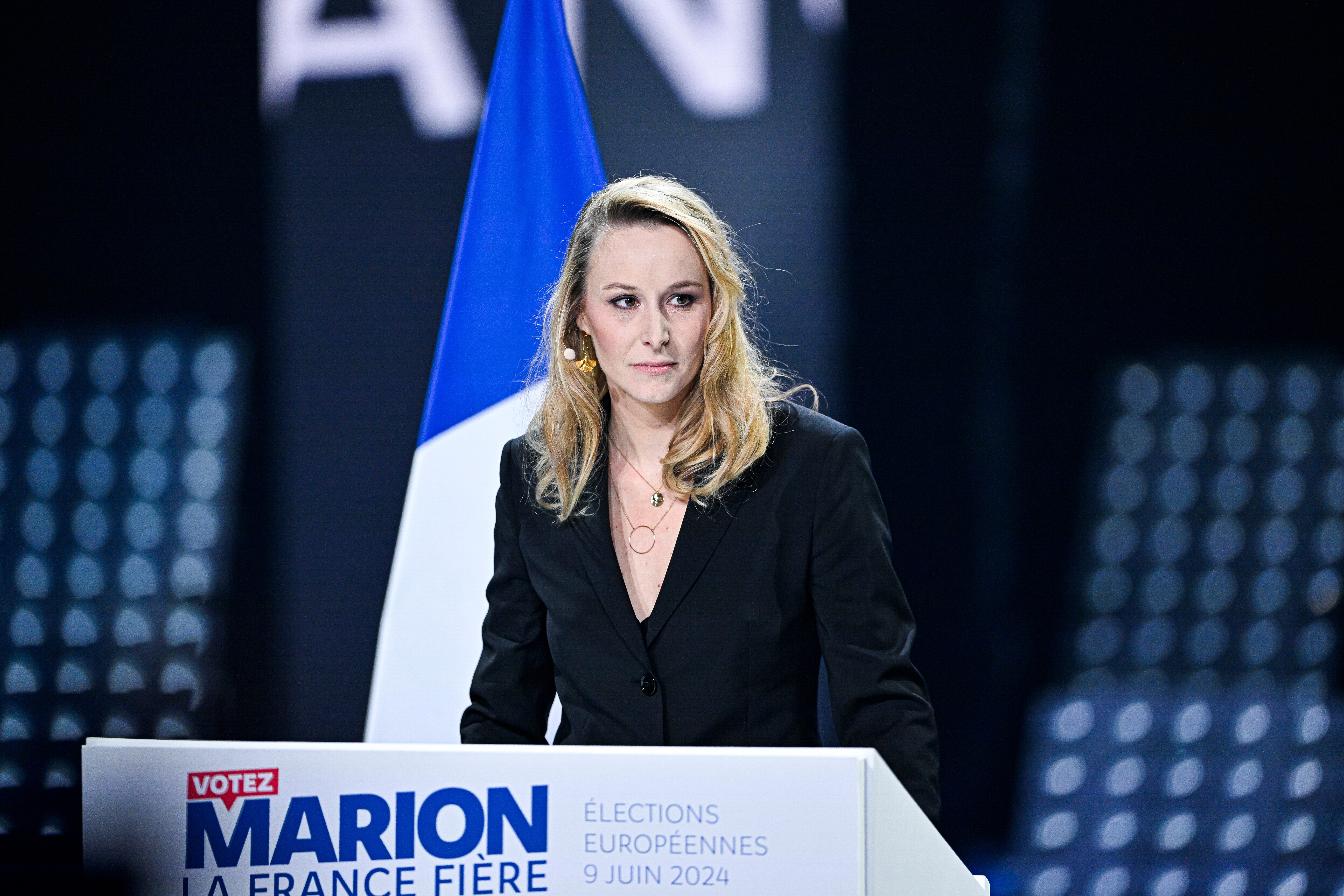 Marion Maréchal, president of France's Identity and Freedom party and member of the European Parliament.