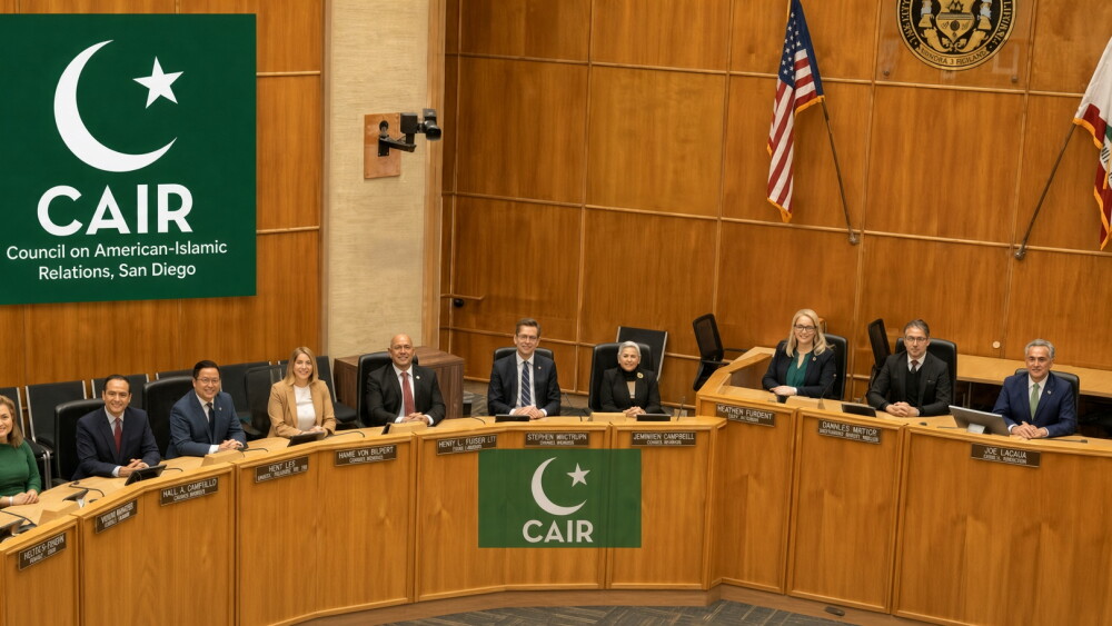 The San Diego chapter of the Council on American-Islamic Relations is calling the shots in local government. On September 15, 2026, the San Diego City Council voted 8–0 to adopt CAIR’s working definition of “Islamophobia” and send it to every city department, including the police—without naming the group that wrote it. Federal prosecutors listed CAIR as an uncharged coconspirator in a Hamas-financing case. Moreover, the governors of Texas and Florida have designated CAIR a terrorist organization.