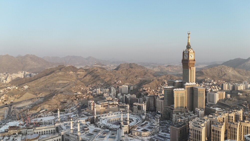An aerial view of Mecca, Saudi Arabia, in March 2025.