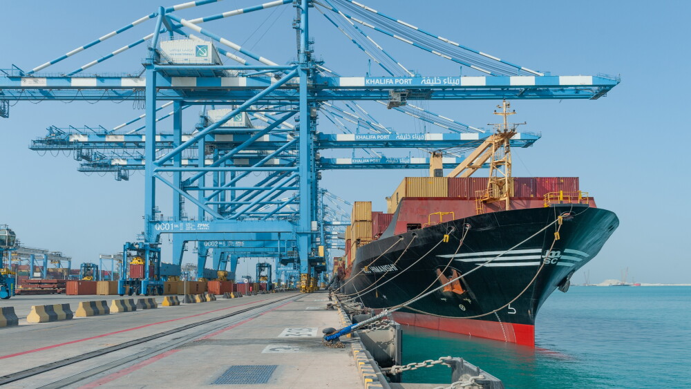Khalifa Port in Abu Dhabi, United Arab Emirates, is among five ports that have received significant Chinese investment.