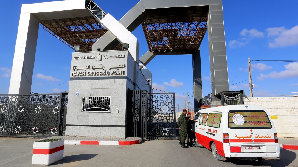 A file photo of the Rafah crossing on the border with Egypt.