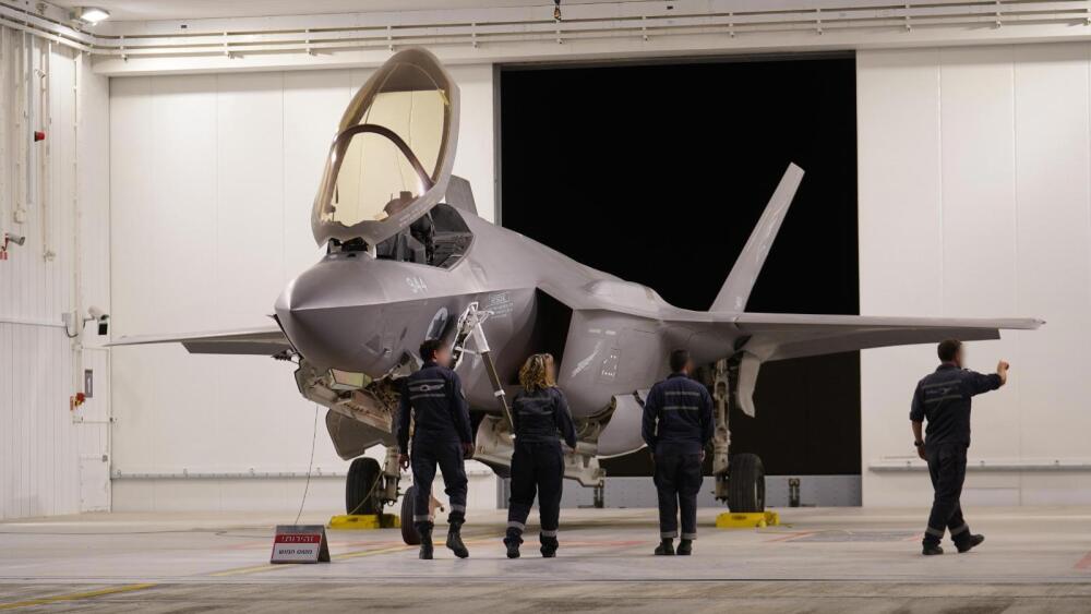 An Israeli F-35 fighter being prepared to strike Iran, June 13, 2025.