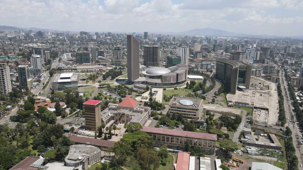 An aerial view of Addis Ababa, Ethiopia's sprawling capital.