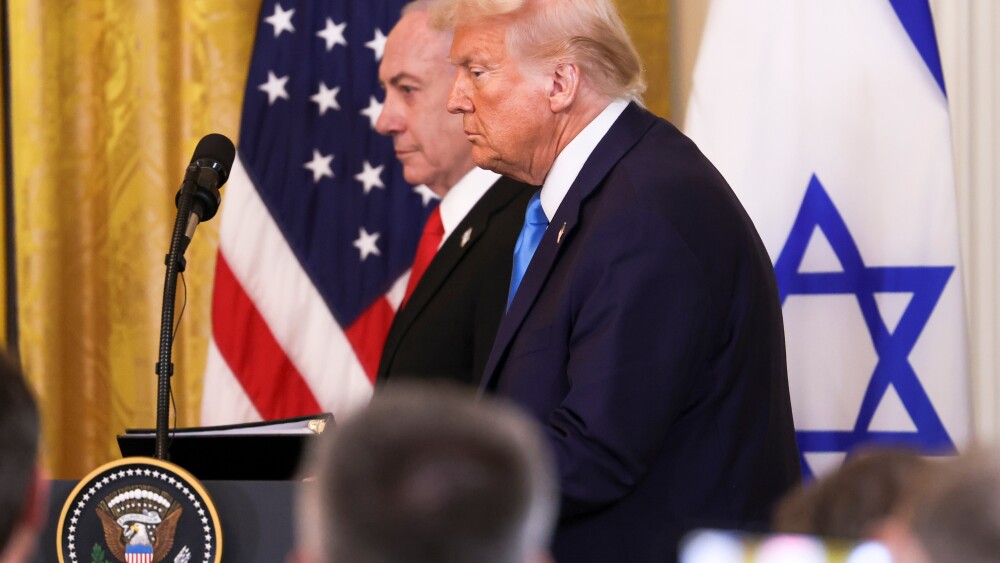 Israeli Prime Minister Benjamin Netanyahu and President Donald Trump.
