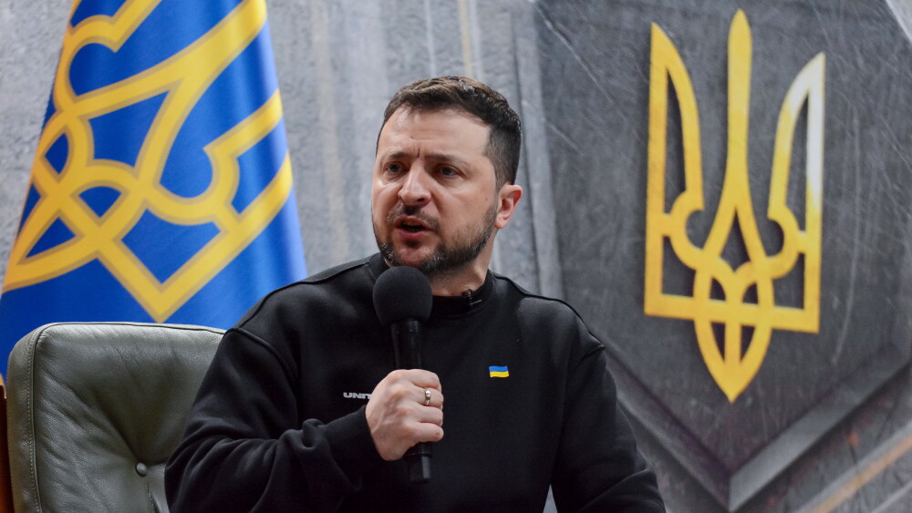 Ukrainian President Volodymyr Zelenskyy said Iran used a cargo ship in the Caspian Sea to transfer weapons to Russia.