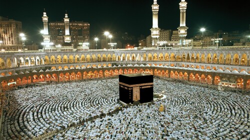 Great Mosque of Mecca during the Ishaa Prayer