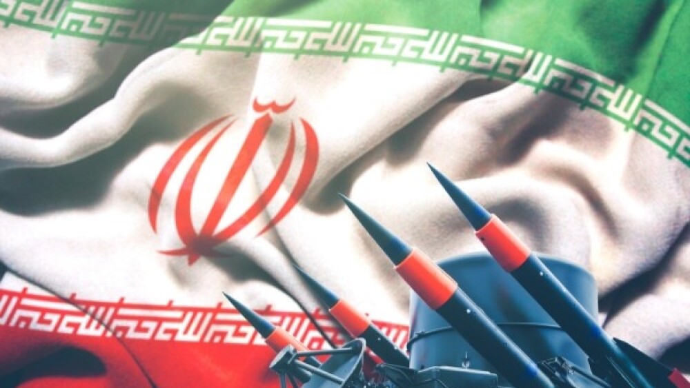 Burning Iran Flag