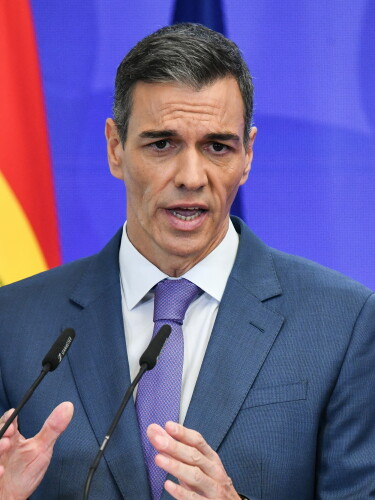 Ο Ισπανός πρωθυπουργός Πέδρο Σάντσες τον Ιούλιο του 2025 στη Μαδρίτη.