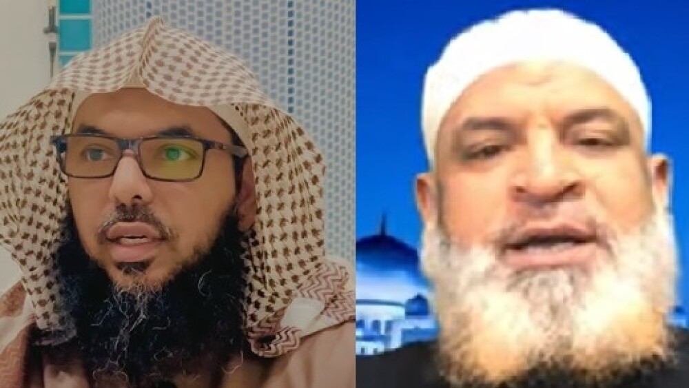 Imams Uthman Ibn Farooq and Karim Abuzaid. (YouTube screenshots.)