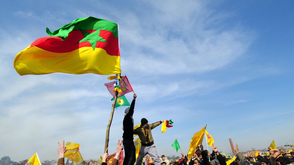 Kurds in Istanbul, Turkey, celebrate Newroz, a traditional feast meaning "new day."