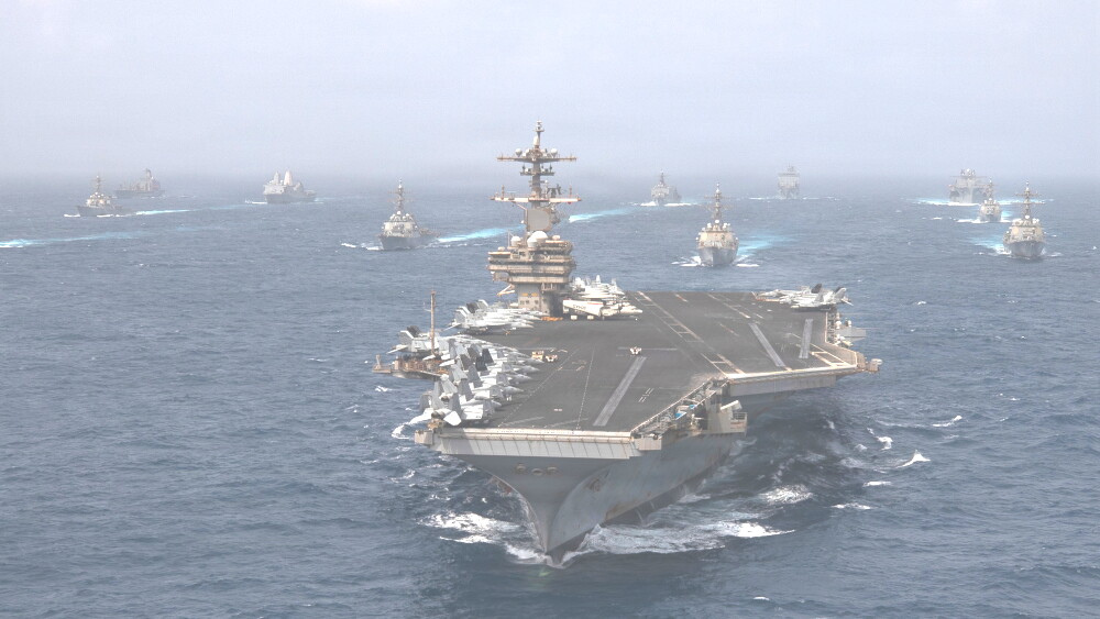 U.S. Navy warships transit the Arabian Sea in close formation as CENTCOM forces continue to promote regional security and stability, June 30, 2026. (U.S. Navy photo)