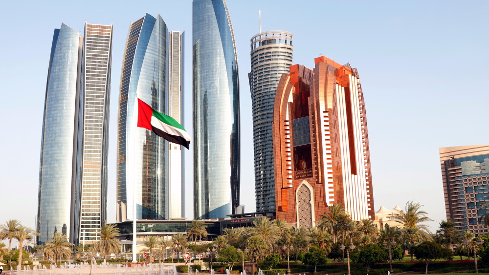 Skyscrapers in Abu Dhabi, the capital of the United Arab Emirates.