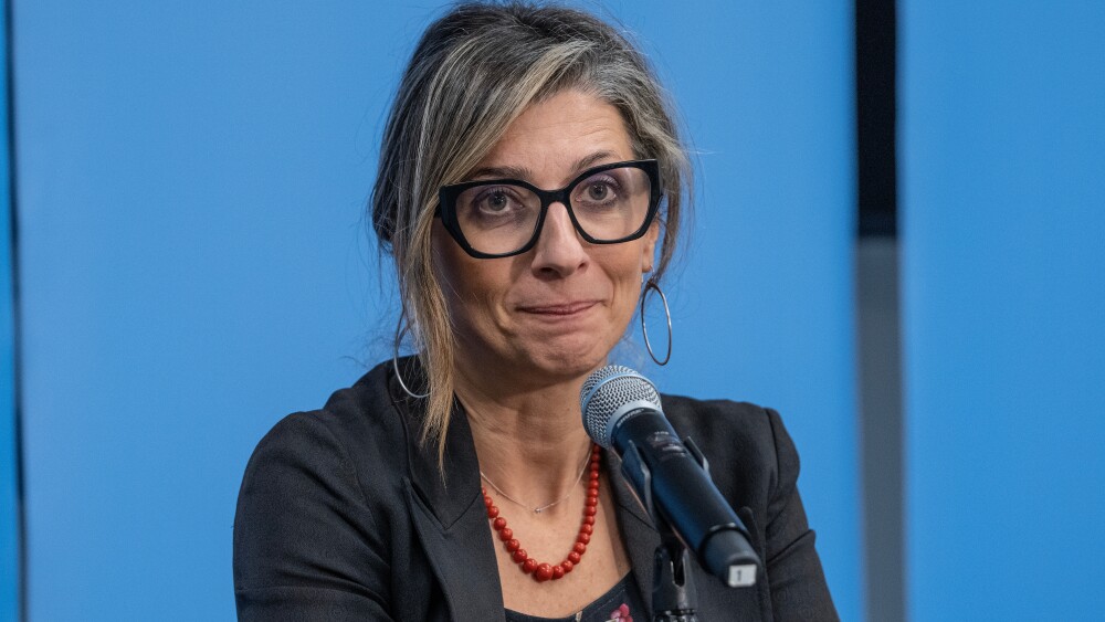 On July 1, 2025, the United States Mission to the United Nations released a statement condemning Francesca Albanese’s “years-long pattern of virulent antisemitism” and her “malignant antisemitism and support for terrorism.” Above, Albanese, Special Rapporteur on the situation of human rights in the occupied Palestinian Territories, at a press briefing at U.N. Headquarters on October 27, 2022.
