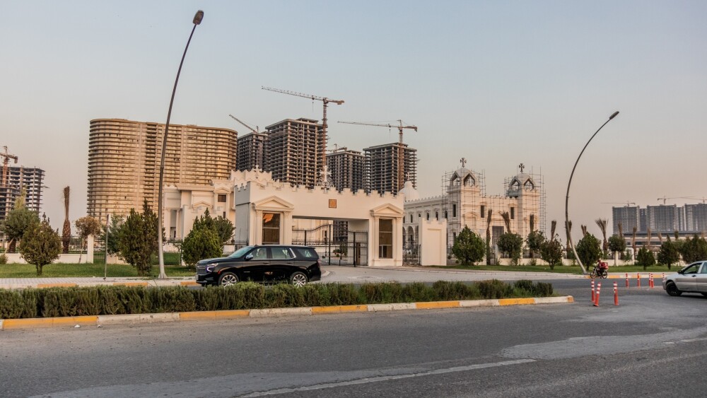 An Assyrian church in Erbil, Iraqi Kurdistan, in July 2025.