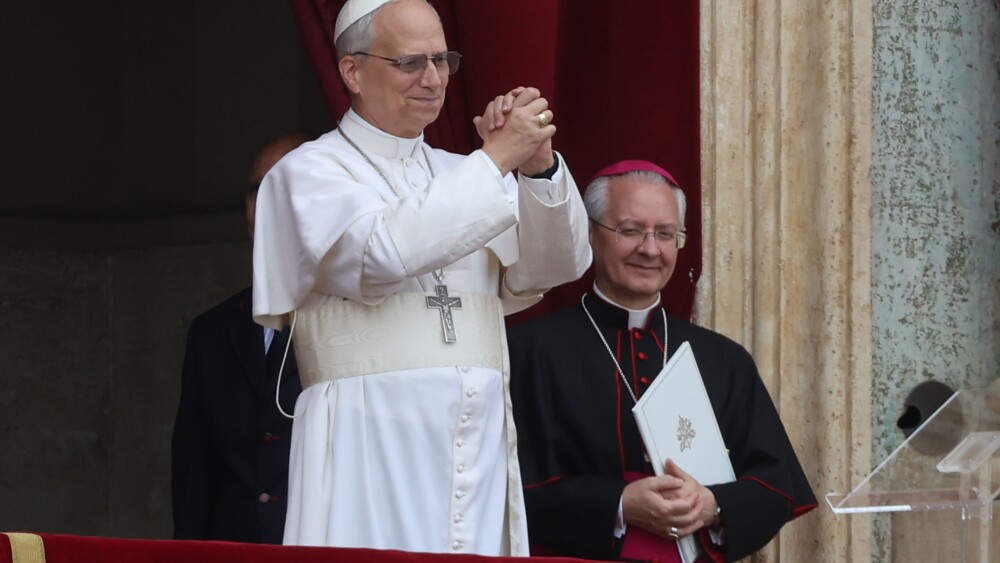 Pope Leo XIV at St. Peter's Basilica in Rome, in May 2025.