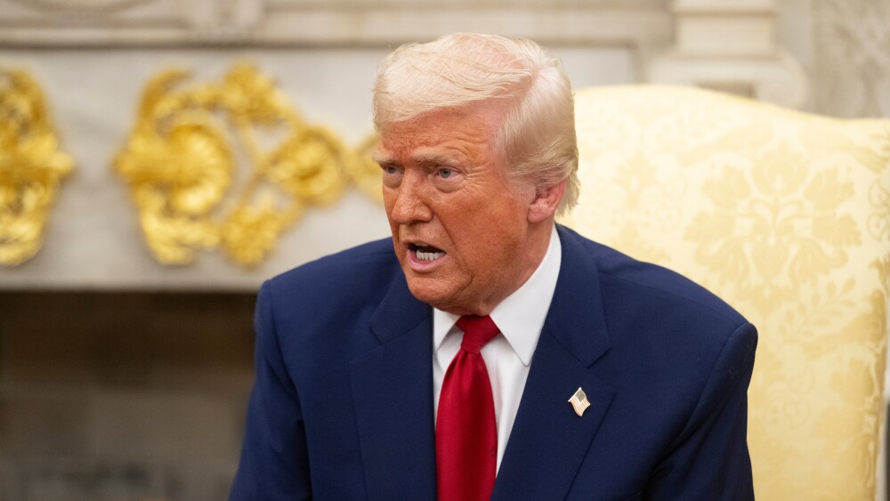 President Donald Trump, during a meeting with Israeli Prime Minister Benjamin Netanyahu, in April 2025.