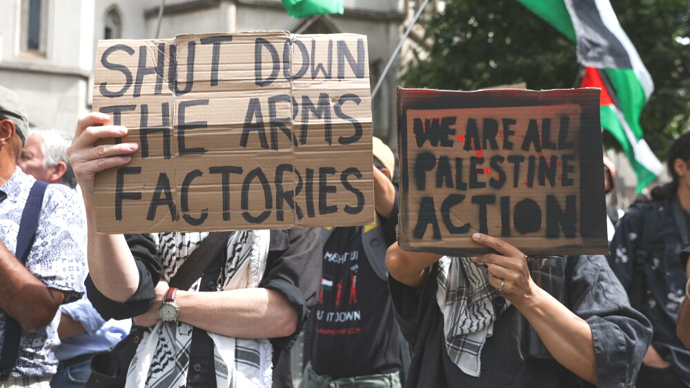 When it comes to Palestine Action, Prime Minister Andy Burnham defends its designation as a terrorist organization alongside Islamist groups such as al-Qaeda, Hezbollah, and Hamas, as well as the Irish Republican Army. Image: Protesters gather outside the Royal Courts of Justice in support of Palestine Action; London, July 4, 2025.