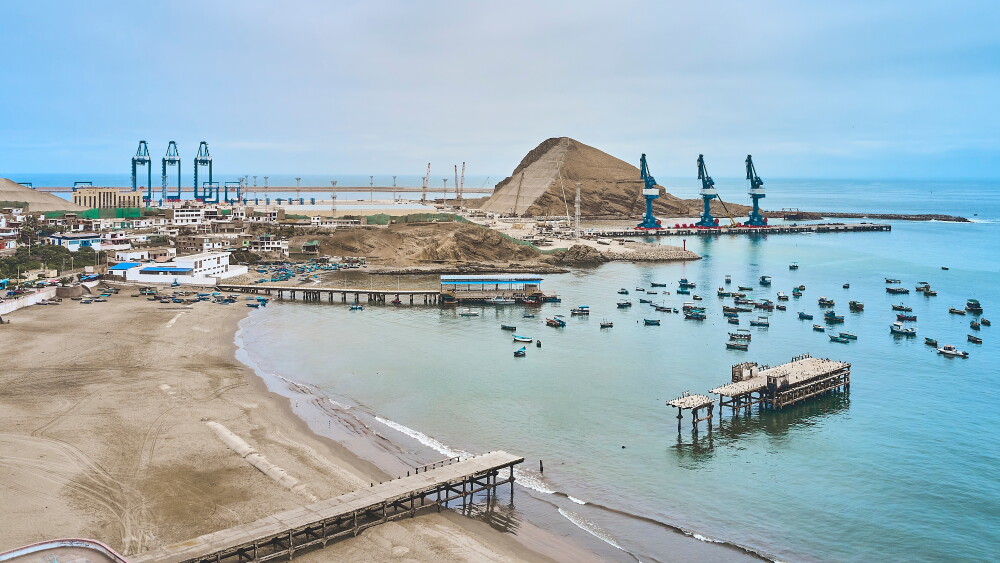 The Chancay seaport in Peru.