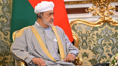 Oman's Sultan Haitham bin Tariq during a 2025 visit to Russia.