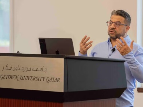 Sitting atop of GMU's Islamism-heavy curriculum is Bassam Haddad, a graduate (M.A., 1994, Ph.D., 2002) from John Esposito's Middle East studies empire at Georgetown University.