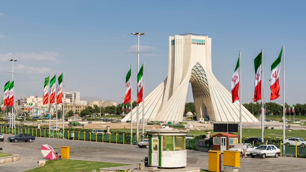 Iran's iconic Azadi Tower in Tehran.