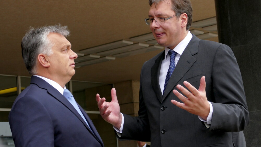 Serbian President Aleksandar Vučić (right) and former Hungarian Prime Minister Viktor Orbán have provided Israel with support in international forums.