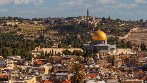 A panoramic view of Jerusalem, Israel, in February 2024.