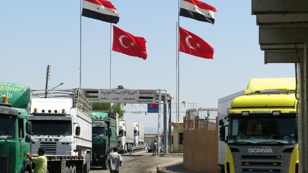 The Cilvegözü Border Gate, one of the official border crossings between Turkey and Syria.