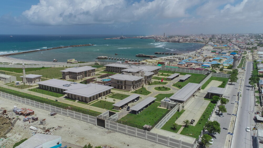 The Turkish embassy compound in Mogadishu, Somalia, is Turkey's largest embassy in the world.