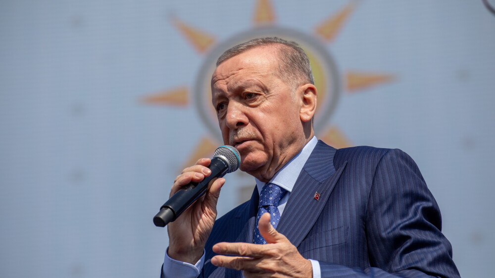 At a 25 September 2019 U.N. hate-speech forum Turkey co-hosted with Pakistan on the sidelines of the U.N. General Assembly, President Recep Tayyip Erdoğan asked, “In India, how will we defend Muslim youth who are being whipped, beaten by machetes and even sentenced to death just for eating beef?” Image: Erdoğan speaks to a political rally in Istanbul, March 24, 2024.