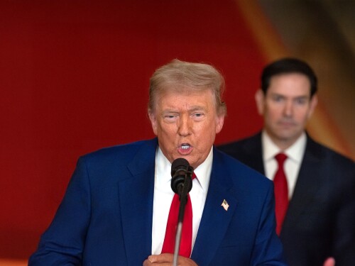 President Donald Trump and Secretary of State Marco Rubio at the White House on June 21, 2025.