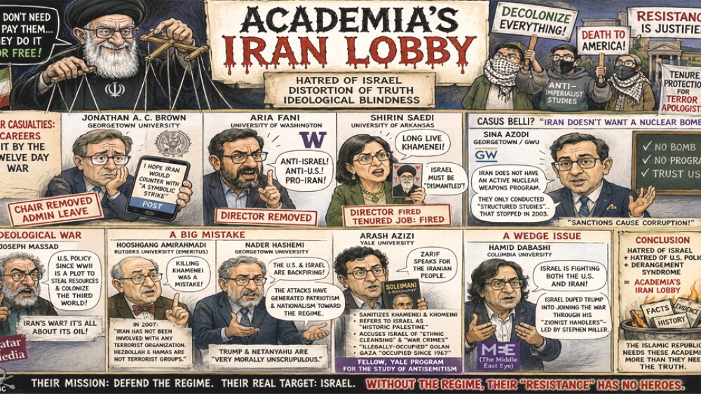 What drives the members of Academia's Iran lobby is equal parts hatred of Israel and U.S. foreign policy.
