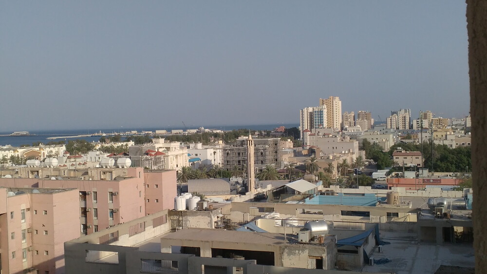 A Kuwait cityscape in the mid-day heat.