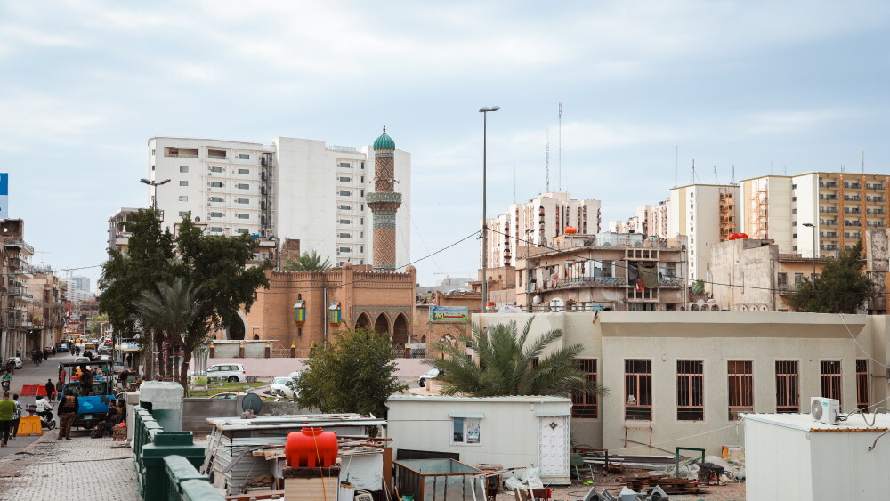 A street scene in Baghdad, Iraq.