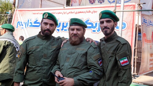 Islamic Revolutionary Guard Corps (IRGC) troops during a parade in Tehran, Nov. 4, 2022. The IRGC is riven by divisions between its older, conservative commanders and its younger, radical ranks.