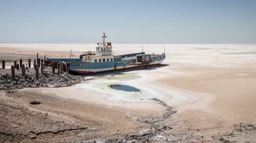 Iran's Lake Urmia, once the world's second-largest saltwater lake, has dried up.