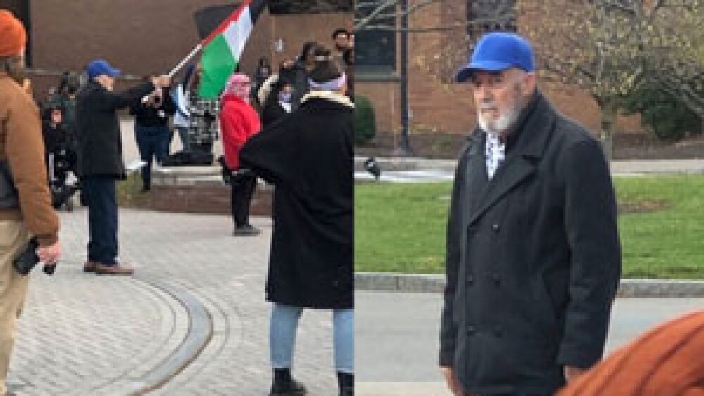 Basem Ashkar, a local anti-Israel protester. On November 13, 2023, the pro-Hamas infection came to RIT. The Muslim Students Association held a demonstration at which protesters, many of them masked, openly cheered for the elimination of Israel, defended the Hamas murder-rape-decapitation massacre, and called for an Intifada "from New York to Palestine." This was not the RIT I knew.