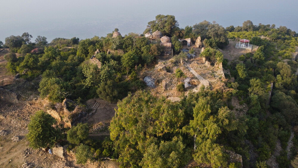 Ruins of Tilla Jogian, an ancient Hindu monastery in Jhelum District that served Nath Jogi ascetics for nearly 2,000 years before being abandoned during Partition in 1947. Today it stands in disrepair, a symbol of Pakistan's fading Hindu heritage.